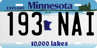 MN license plate 193NAI