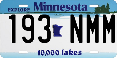 MN license plate 193NMM