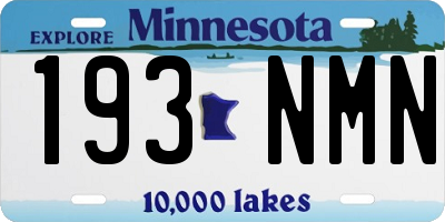 MN license plate 193NMN