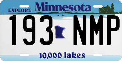 MN license plate 193NMP