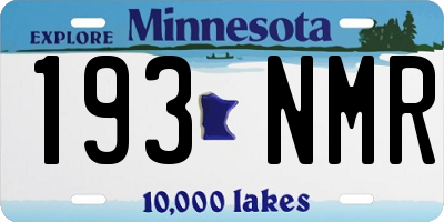 MN license plate 193NMR