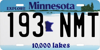 MN license plate 193NMT