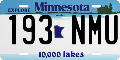 MN license plate 193NMU