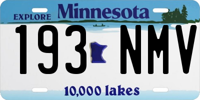 MN license plate 193NMV