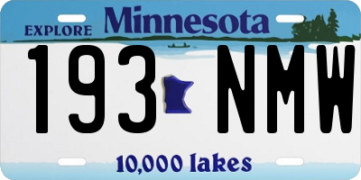 MN license plate 193NMW