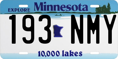 MN license plate 193NMY