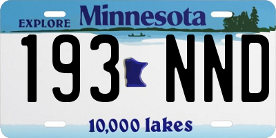 MN license plate 193NND
