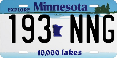 MN license plate 193NNG