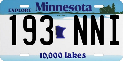 MN license plate 193NNI