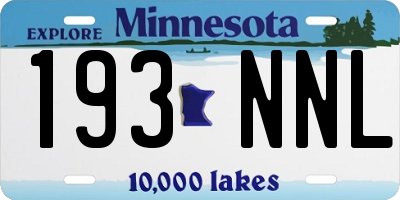 MN license plate 193NNL