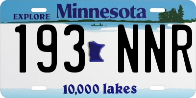 MN license plate 193NNR