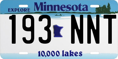 MN license plate 193NNT