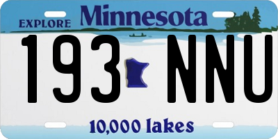 MN license plate 193NNU