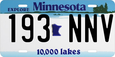 MN license plate 193NNV
