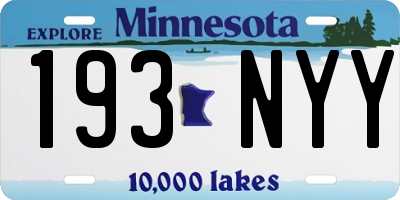 MN license plate 193NYY