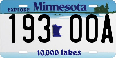 MN license plate 193OOA