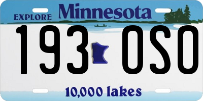 MN license plate 193OSO