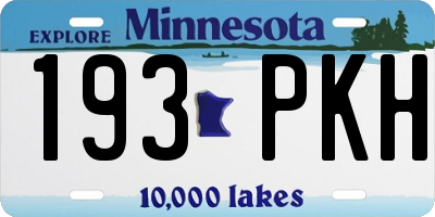 MN license plate 193PKH