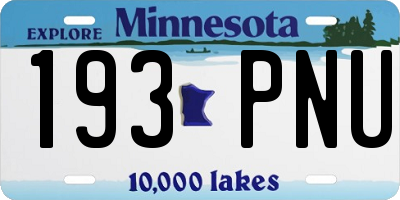 MN license plate 193PNU