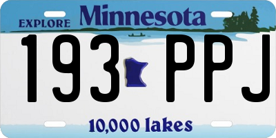 MN license plate 193PPJ