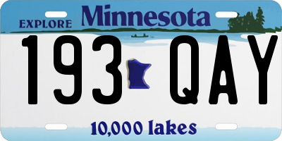MN license plate 193QAY