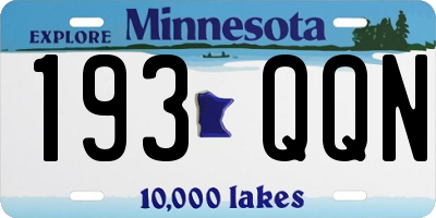 MN license plate 193QQN