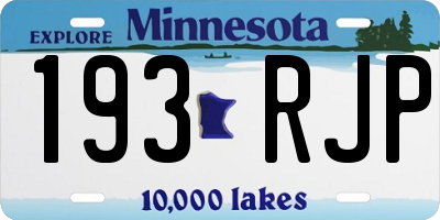 MN license plate 193RJP