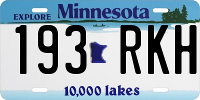 MN license plate 193RKH