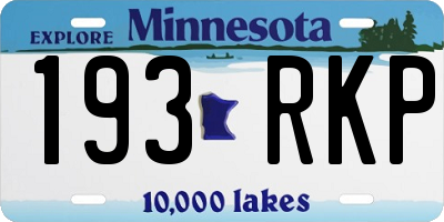 MN license plate 193RKP