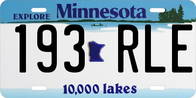MN license plate 193RLE