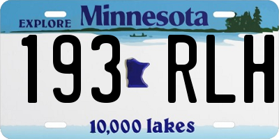 MN license plate 193RLH