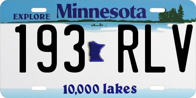 MN license plate 193RLV