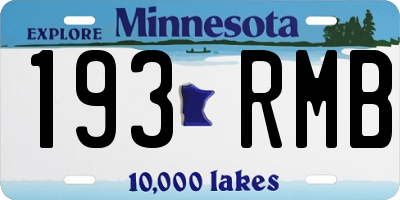 MN license plate 193RMB