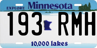 MN license plate 193RMH