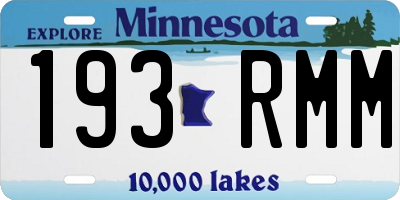 MN license plate 193RMM