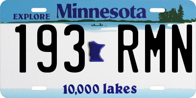 MN license plate 193RMN