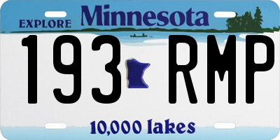 MN license plate 193RMP