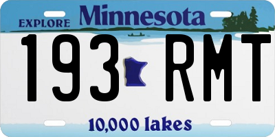 MN license plate 193RMT