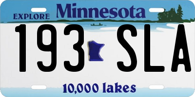 MN license plate 193SLA