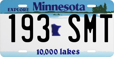 MN license plate 193SMT