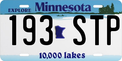 MN license plate 193STP