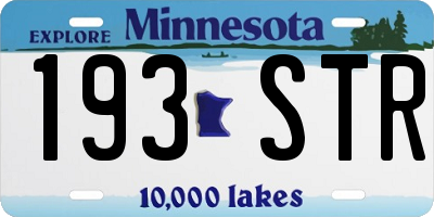 MN license plate 193STR