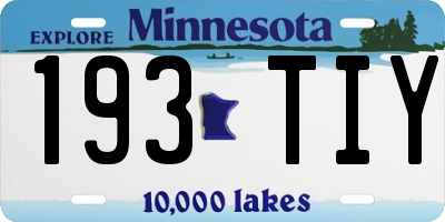 MN license plate 193TIY
