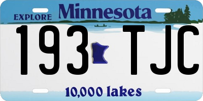 MN license plate 193TJC
