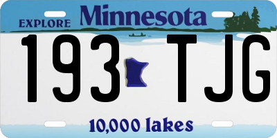MN license plate 193TJG