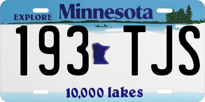 MN license plate 193TJS