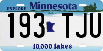 MN license plate 193TJU