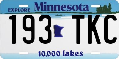 MN license plate 193TKC