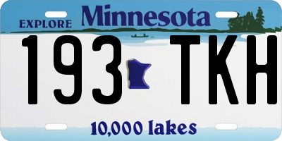MN license plate 193TKH