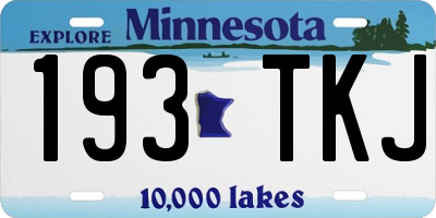 MN license plate 193TKJ